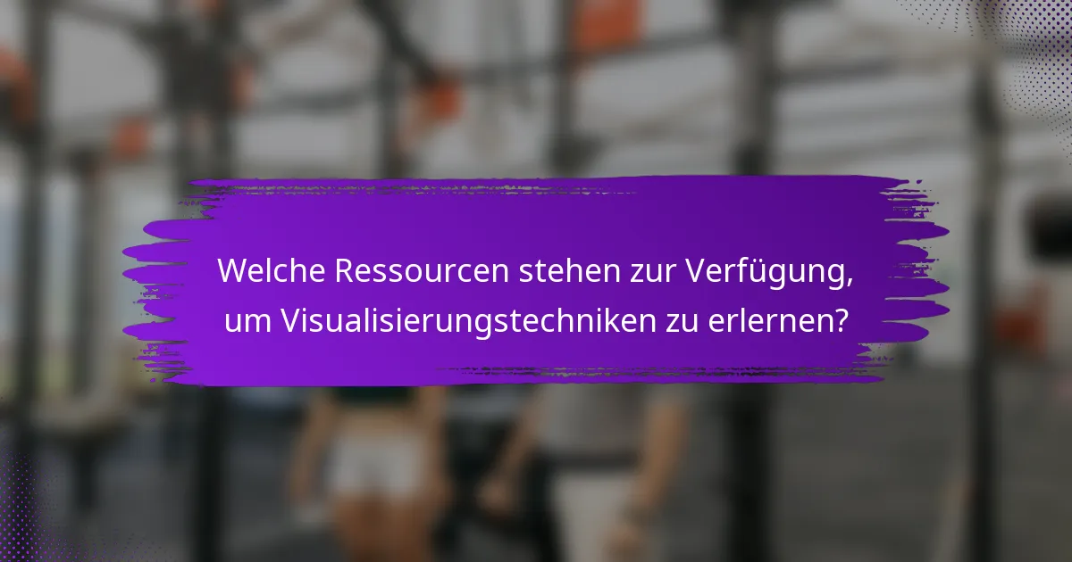Welche Ressourcen stehen zur Verfügung, um Visualisierungstechniken zu erlernen?